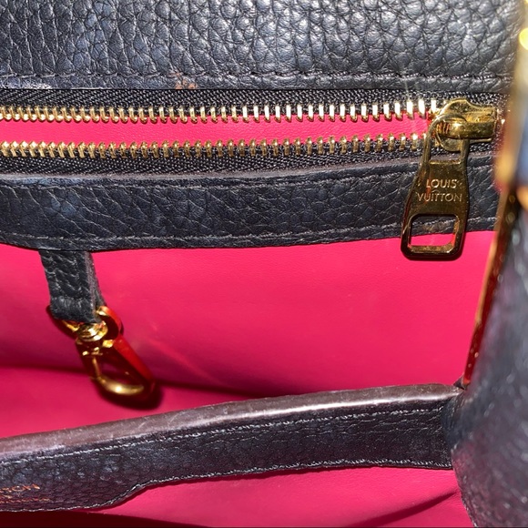 Louis Vuitton black taurillon leather Capucines MM - Picture 12 of 16